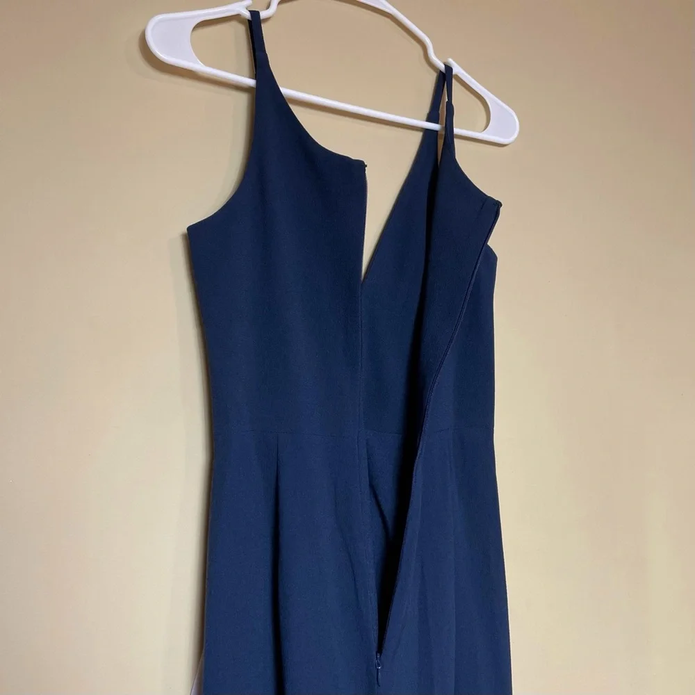 Dress The Population NWT ‘Iris’ V-Neck Side Slit Gown in ‘Midnight Blue’ Size XS - Picture 12 of 16